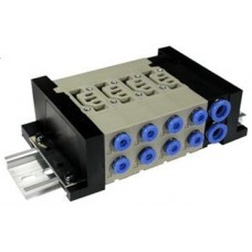 SMC solenoid valve 4 & 5 Port VZ EVV5Z3, DIN Rail Mount, Non Plug-in Manifold, European